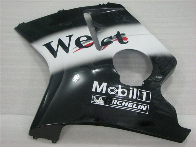1996-2007 Honda CBR1100XX Blackbird Motorcycle Fairings - Glossy Black White West Canada