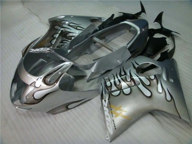 Buy 1996-2007 Honda CBR1100XX Blackbird Motorcycle Fairing - Silver Black Flame Canada
