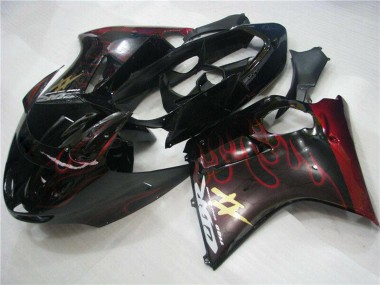 Buy 1996-2007 Honda CBR1100XX Blackbird Abs Motorcycle Fairings - Glossy Black Red Flame Canada