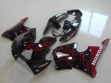 Buy 1998-1999 Honda CBR900RR 919 Motorcycle Fairings - Glossy Black Red Flame Canada