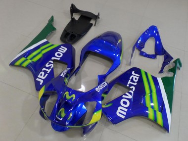 Buy 2000-2006 Honda VTR1000 Motorcycle Fairings - Blue Green White MoviStar Canada