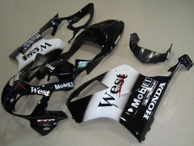 Buy 2000-2006 Honda VTR1000 Motorcycle Fairings - Glossy Black White West Canada