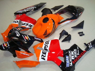 Buy 2003-2004 Honda CBR600RR Motorcycle Fairings Kit - Orange White Red Glossy Black Repsol Canada