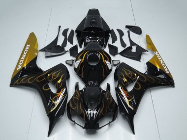 Buy 2006-2007 Honda CBR1000RR Motorcycle Fairing - Glossy Black Gold Flame Canada