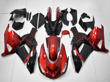 Buy 2006-2011 Kawasaki ZX14R ZZR1400 Motorcycle Fairings - Red Black Canada
