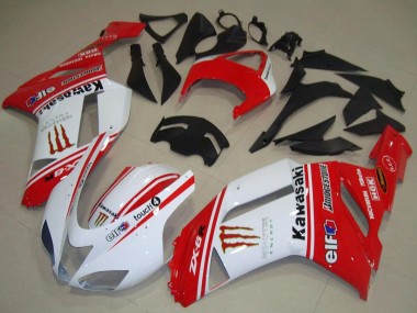 Buy 2007-2008 Kawasaki ZX6R Motorcycle Fairings - Red and White Canada