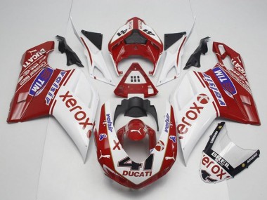 Buy 2007-2014 Ducati 848 1098 1198 Motorcycle Fairings - White Red Glossy Black Valsir Xerox OEM Style 41 Canada