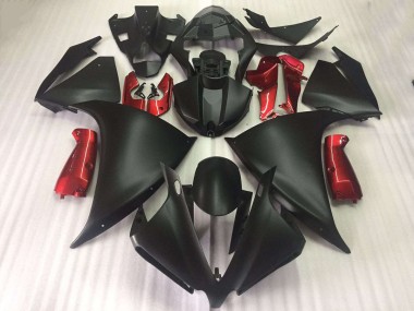 Buy 2012-2014 Yamaha YZF R1 Motorcycle Fairings - Matte Black Glossy Red Canada
