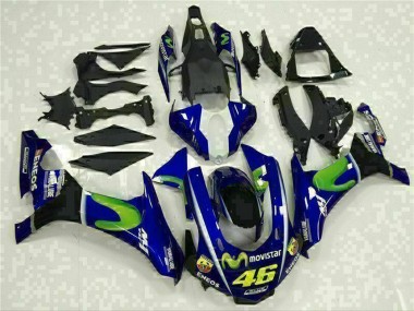Buy 2015-2019 Yamaha YZF R1 Motorcycle Fairings - Blue Silver Black Green MoviStar Canada