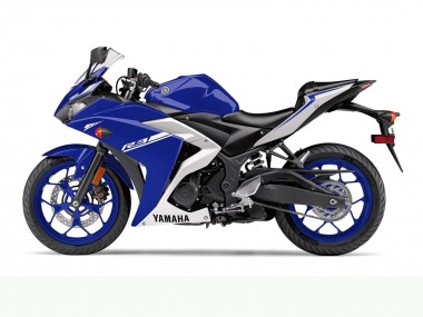 Buy 2015-2018 Yamaha YZF R3 Motorcycle Fairings - Blue White Canada