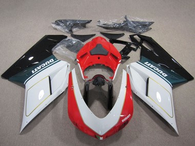 Buy 2007-2014 Ducati 848 1098 1198 Motorcycle Fairing Kits - White Red Glossy Black Canada
