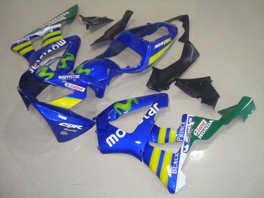 Buy 2000-2001 Honda CBR900RR 929 Motorcycle Fairings - Blue Yellow Green MoviStar Castrol Canada