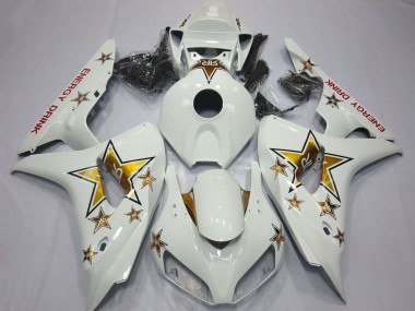 Buy 2006-2007 Honda CBR1000RR Motorcycle Fairings - White Gold Star Energy Drink Canada