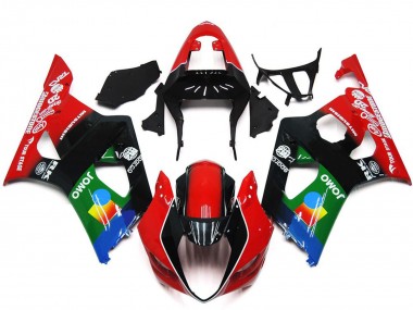 Buy 2003-2004 Suzuki GSXR 1000 Motorcycle Fairings - Red Black Green JOMO Canada