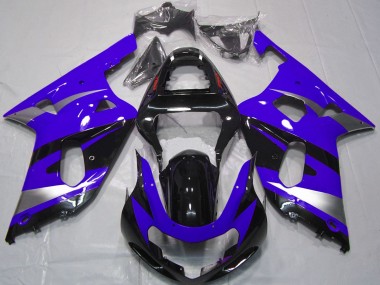 Buy 2001-2003 Suzuki GSXR 600 / GSXR 750 Motorcycle Fairings - Blue Silver Glossy Black OEM Style Canada