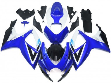 Buy 2006-2007 Suzuki GSXR 600 / GSXR 750 Motorcycle Fairing Kits - White Blue Glossy Black OEM Style Canada