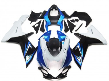 Buy 2011-2024 Suzuki GSXR 600 / GSXR 750 Motorcycle Fairings - White Light Blue Glossy Black Canada