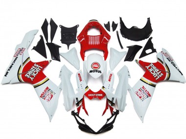 Buy 2011-2024 Suzuki GSXR 600 / GSXR 750 Motorcycle Fairings - White Red Motul Lucky Strike Canada