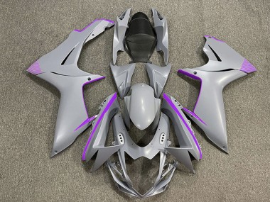 Buy 2011-2024 Suzuki GSXR 600 / GSXR 750 Motorcycle Fairings - Matte Nardo Grey Purple Accents Canada