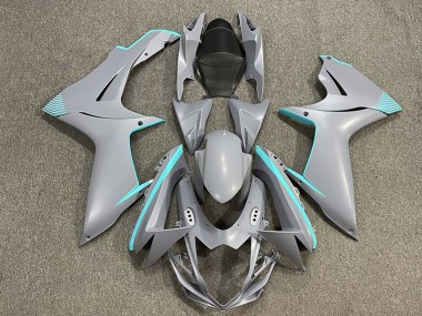 Buy 2011-2024 Suzuki GSXR 600 / GSXR 750 Motorcycle Fairings - Matte Nardo Grey Teal Accents Canada