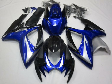 Buy 2006-2007 Suzuki GSXR 600 / GSXR 750 Motorcycle Fairings - Blue Silver Glossy Black OEM Style Canada