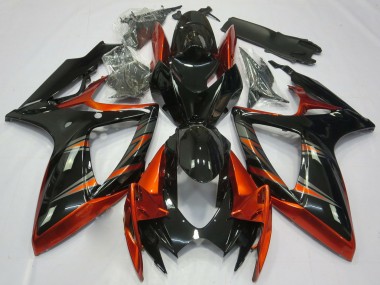 Buy 2006-2007 Suzuki GSXR 600 / GSXR 750 Motorcycle Fairings - Orange Glossy Black Canada