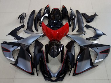 Buy 2011-2024 Suzuki GSXR 600 / GSXR 750 Motorcycle Fairings - Grey Red Glossy Black Canada