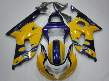Buy 2001-2003 Suzuki GSXR 600 / GSXR 750 Motorcycle Fairings - Yellow Blue Canada