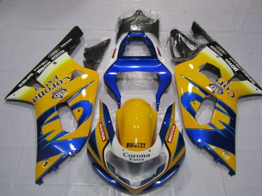Buy 2001-2003 Suzuki GSXR 600 / GSXR 750 Motorcycle Fairings - Yellow Blue White Corona Motul Canada
