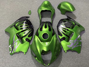 Buy 1996-2007 Suzuki GSXR 1300 Motorcycle Fairings - Green Black Flame Canada