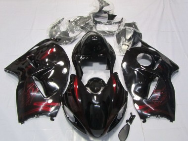 Buy 1996-2007 Suzuki GSXR 1300 Motorcycle Fairings - Red Glossy Black Canada