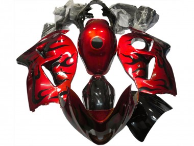 Buy 1996-2007 Suzuki GSXR 1300 Motorcycle Fairings - Red Black Flame Canada