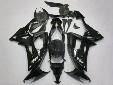 Buy 2008-2010 Kawasaki ZX10R Motorcycle Fairings - Glossy Black Matte Black White Decal Canada