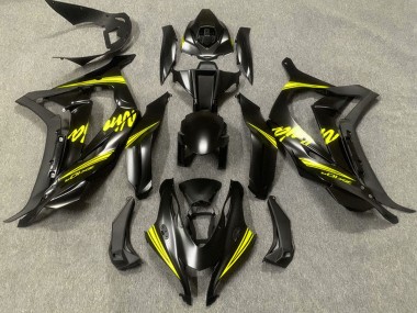 Buy 2016-2020 Kawasaki ZX10R Motorcycle Fairings - Matte Black Yellow Ninja Canada