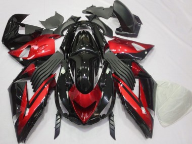 Buy 2006-2011 Kawasaki ZX14R Motorcycle Fairings - Red Glossy Black Stripe Canada