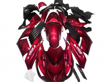 Buy 2006-2011 Kawasaki ZX14R Motorcycle Fairings - Red Black Flame White Ninja Canada