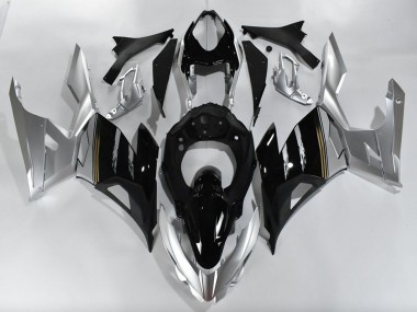 Buy 2018-2024 Kawasaki Ninja 400 Motorcycle Fairings - Silver Glossy Black Canada