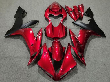 Buy 2004-2006 Yamaha R1 Motorcycle Fairings - Candy Red Matte Black Canada