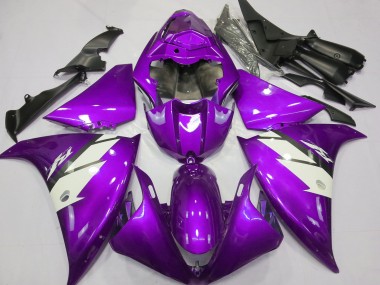 Buy 2012-2014 Yamaha R1 Motorcycle Fairings - Purple White Canada