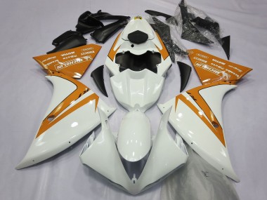 Buy 2012-2014 Yamaha R1 Motorcycle Fairings - White Orange Canada