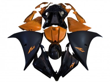 Buy 2012-2014 Yamaha R1 Motorcycle Fairings - Glossy Black Matte Black Orange Canada