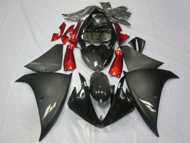 Buy 2012-2014 Yamaha R1 Motorcycle Fairings - Glossy Black Matte Black Red Canada