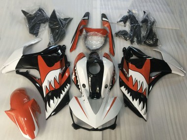 Buy 2015-2018 Yamaha R3 Motorcycle Fairings - White Orange Glossy Black Shark Canada