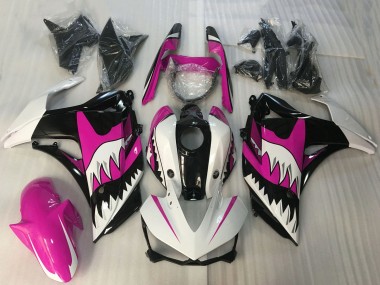 Buy 2015-2018 Yamaha R3 Motorcycle Fairings - White Pink Glossy Black Shark Canada