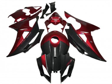 Buy 2008-2016 Yamaha R6 Motorcycle Fairings - Red Black Carbon Fiber Style Canada