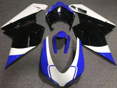 Buy 2007-2014 Ducati 848 1098 1198 Motorcycle Fairing - White Blue Glossy Black Canada