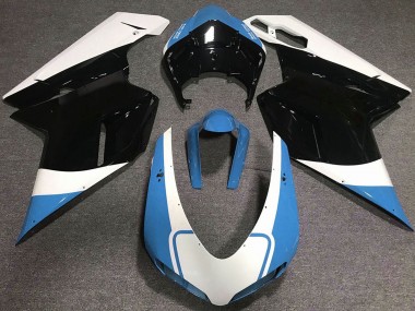 Buy 2007-2014 Ducati 848 1098 1198 Motorcycle Fairings - White Blue Glossy Black Canada
