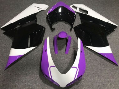 Buy 2007-2014 Ducati 848 1098 1198 Motorcycle Fairings - White Purple Glossy Black Canada