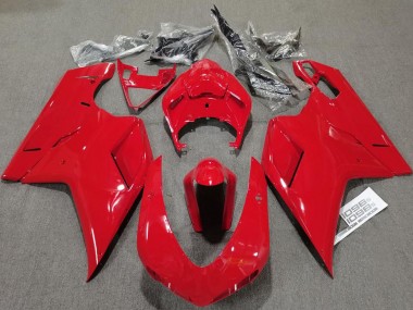 Buy 2007-2014 Ducati 848 1098 1198 Motorcycle Fairings - Glossy Red Plain Canada