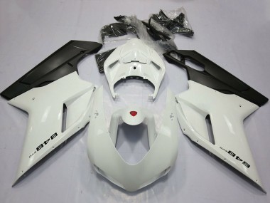 Buy 2007-2014 Ducati 848 Motorcycle Fairings - Pearl White Matte Black Canada